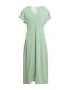 Hugo Boss Boss Woman Midi Dress Sage Green Size 2 Acetate, Viscose