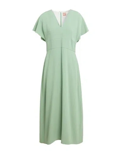 Hugo Boss Boss Woman Midi Dress Sage Green Size 2 Acetate, Viscose