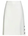 Hugo Boss Boss Woman Midi Skirt White Size 6 Recycled Polyester, Viscose, Cotton, Elastane In White