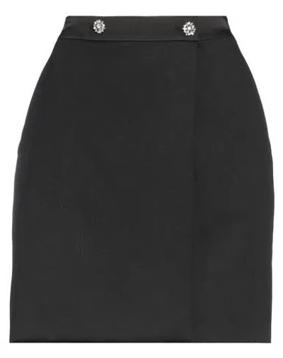 Hugo Boss Boss Woman Mini Skirt Black Size 10 Virgin Wool, Acetate, Viscose