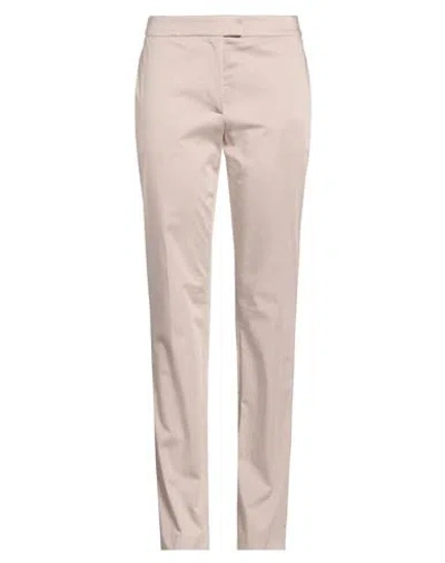 Hugo Boss Boss Woman Pants Beige Size 10 Cotton, Elastane In Sand