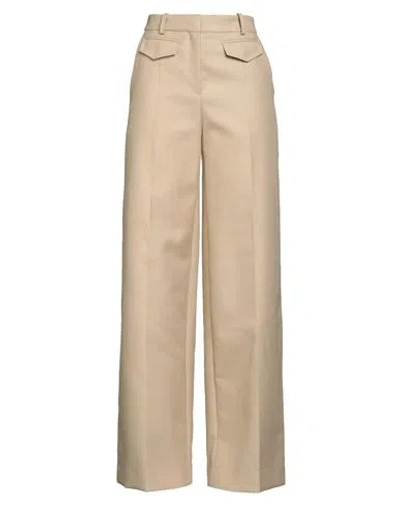 HUGO BOSS BOSS WOMAN PANTS BEIGE SIZE 8 COTTON, POLYESTER