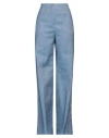 Hugo Boss Boss Woman Pants Blue Size 6 Linen, Viscose, Elastane In Blue