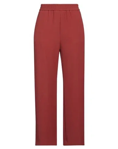 Hugo Boss Boss Woman Pants Brick Size 8 Polyester In Red