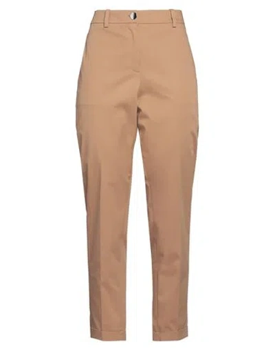 Hugo Boss Boss Woman Pants Camel Size 10 Cotton, Elastane In Brown