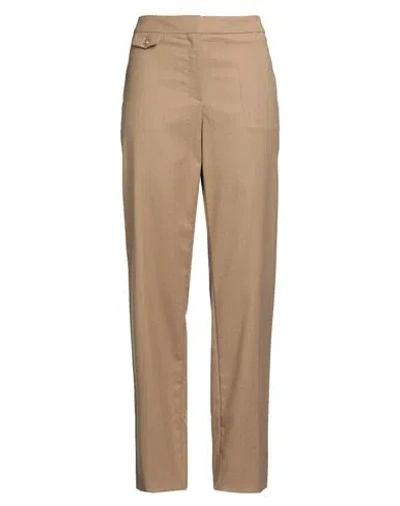 Hugo Boss Boss Woman Pants Camel Size 10 Virgin Wool, Elastane