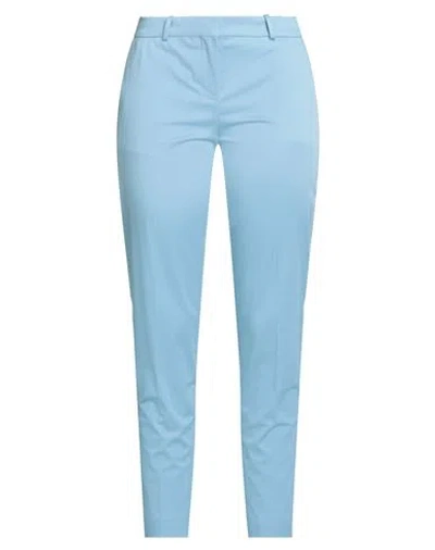 Hugo Boss Boss Woman Pants Light Blue Size 14 Cotton, Elastane