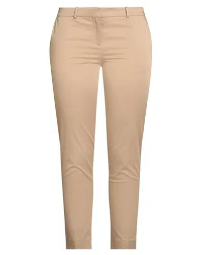 Hugo Boss Boss Woman Pants Sand Size 12 Cotton, Elastane
