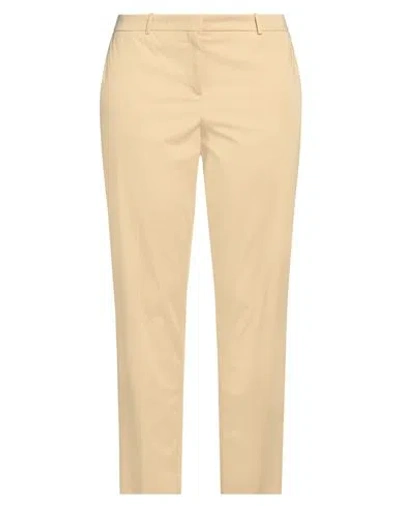 Hugo Boss Boss Woman Pants Sand Size 12 Cotton, Elastane In Beige