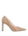 Hugo Boss Boss Woman Pumps Beige Size 8 Leather In Pink