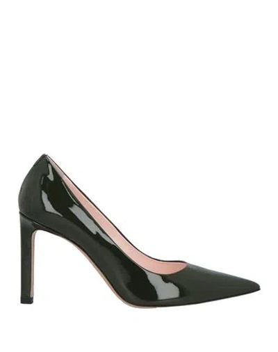 Hugo Boss Boss Woman Pumps Dark Green Size 8 Soft Leather