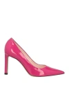Hugo Boss Boss Woman Pumps Fuchsia Size 8 Soft Leather In Pink