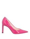 Hugo Boss Boss  Woman Pumps Fuchsia Size 10 Leather In Pink