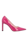 Hugo Boss Boss Woman Pumps Fuchsia Size 8 Soft Leather In Pink