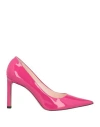 Hugo Boss Boss Woman Pumps Fuchsia Size 8 Soft Leather In Pink