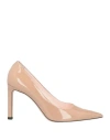 Hugo Boss Boss Woman Pumps Light Brown Size 5 Soft Leather In Beige