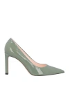 Hugo Boss Boss Woman Pumps Sage Green Size 8 Soft Leather