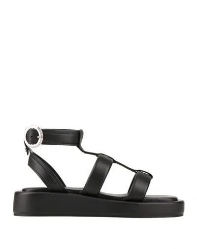 Hugo Boss Boss Woman Sandals Black Size 10 Leather