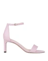 Hugo Boss Boss Woman Sandals Lilac Size 10 Soft Leather In Purple