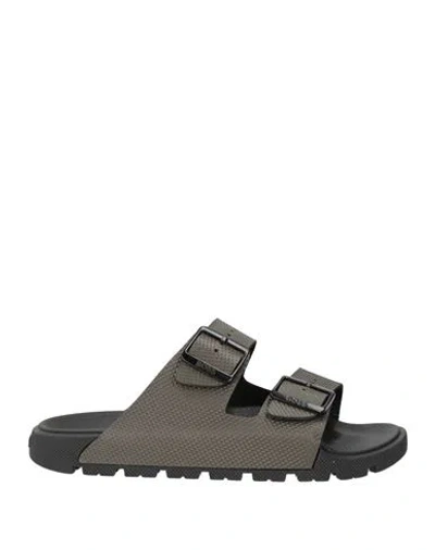 Hugo Boss Boss Woman Sandals Military Green Size 8 Textile Fibers