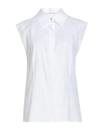 Hugo Boss Boss Woman Shirt White Size 10 Cotton, Elastane