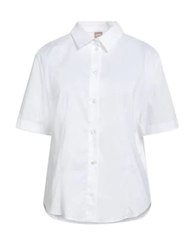 Hugo Boss Boss Woman Shirt White Size 10 Cotton, Polyester