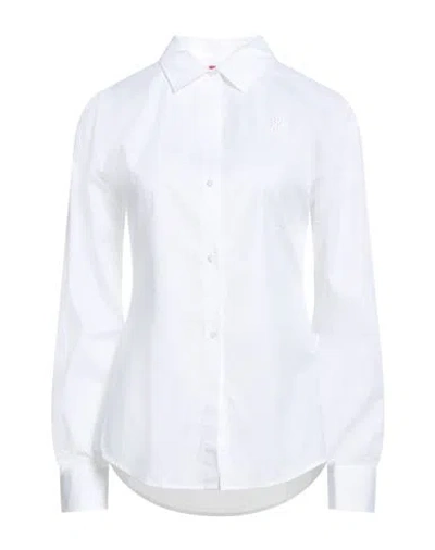 Hugo Boss Boss Woman Shirt White Size 6 Cotton, Elastane