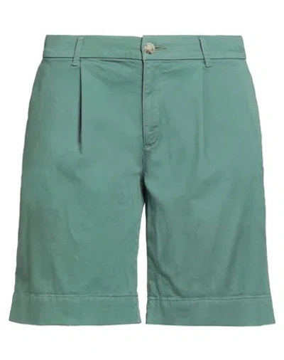 Hugo Boss Boss Woman Shorts & Bermuda Shorts Green Size 8 Cotton, Elastane