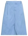 Hugo Boss Boss Woman Shorts & Bermuda Shorts Light Blue Size 6 Cotton, Elastane In Blue