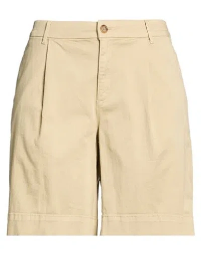 Hugo Boss Boss Woman Shorts & Bermuda Shorts Sand Size 10 Cotton, Elastane In White