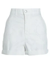 Hugo Boss Boss Woman Shorts & Bermuda Shorts White Size 8 Cotton In White