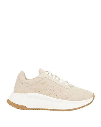 Hugo Boss Boss Woman Sneakers Light Grey Size 7 Leather In Neutral