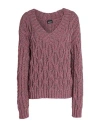Hugo Boss Boss Woman Sweater Mauve Size Xl Cotton, Recycled Polyester, Recycled Cotton, Recycled Polyamide, Po In Purple