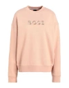 HUGO BOSS BOSS WOMAN SWEATSHIRT APRICOT SIZE L COTTON