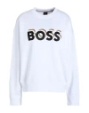 HUGO BOSS BOSS WOMAN SWEATSHIRT WHITE SIZE L COTTON