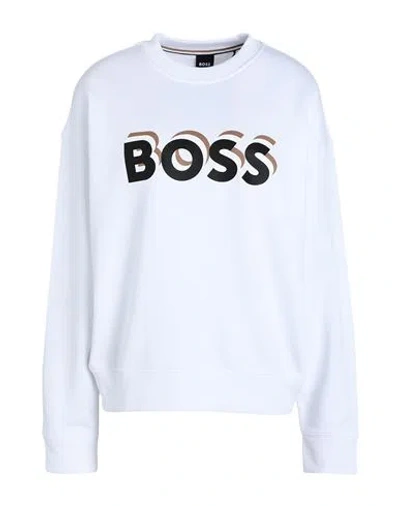 Hugo Boss Boss Woman Sweatshirt White Size L Cotton