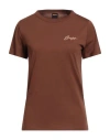 Hugo Boss Boss Woman T-shirt Brown Size L Cotton
