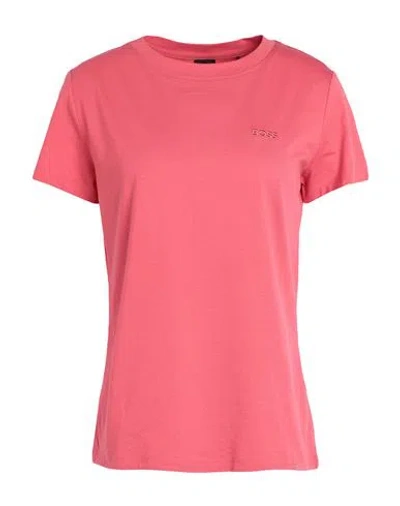 Hugo Boss Cotton-jersey Slim-fit T-shirt With Logo Detail In Red