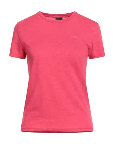 Hugo Boss Boss Woman T-shirt Garnet Size L Cotton In Red