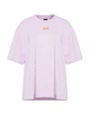 Hugo Boss Boss Woman T-shirt Lilac Size M Cotton In Pink