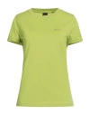 Hugo Boss Boss Woman T-shirt Lime Green Size S Cotton In Green