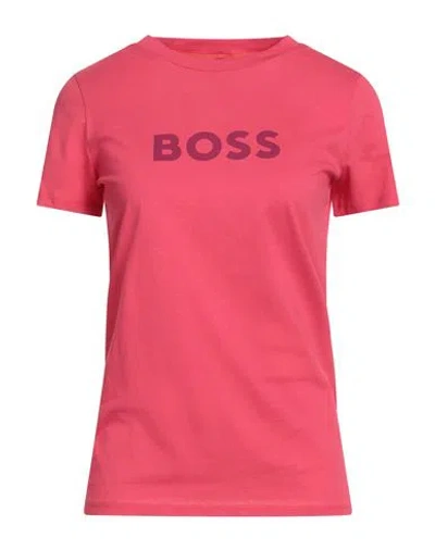 Hugo Boss Boss Woman T-shirt Magenta Size Xs Cotton In Pink