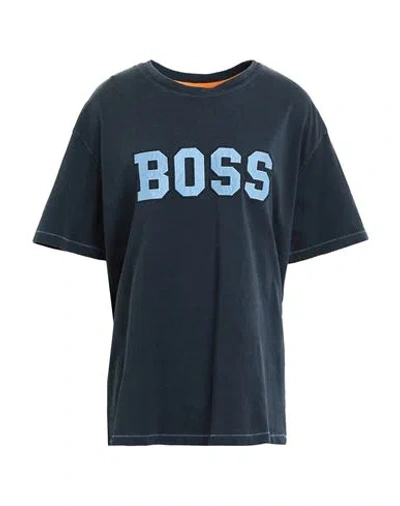 Hugo Boss Boss Woman T-shirt Navy Blue Size L Cotton
