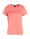 Hugo Boss Cotton-jersey Regular-fit T-shirt With Seasonal Detailing In Pink
