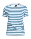 Hugo Boss Boss Woman T-shirt Slate Blue Size S Cotton In Blue
