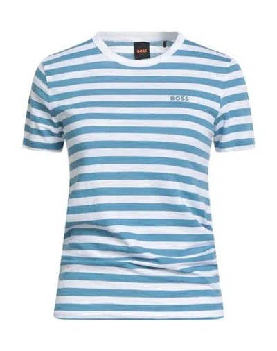 Hugo Boss Boss Woman T-shirt Slate Blue Size S Cotton