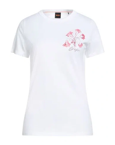 Hugo Boss Boss Woman T-shirt White Size L Cotton