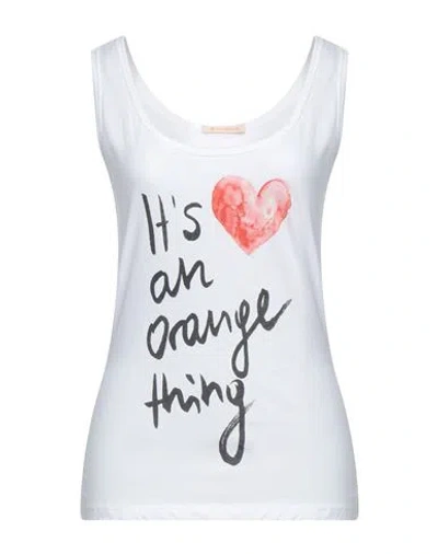 Hugo Boss Boss Woman Tank Top White Size Xl Cotton