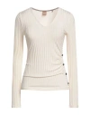 Hugo Boss Boss Woman Top Apricot Size Xl Viscose, Elastane In Orange