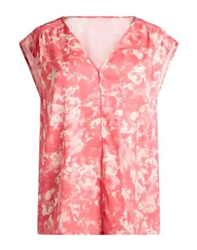 Hugo Boss Boss Woman Top Coral Size 4 Silk, Elastane In Red
